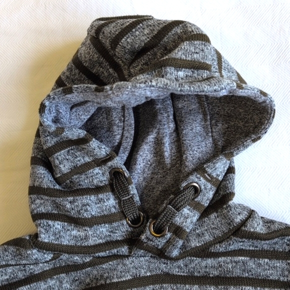 george gray & olive green striped hoodie sweatshirt 18-24 months baby boy - Picture 2 of 7